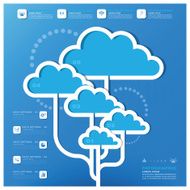 Communication Connection Cloud Shape Business Infographic Design Template N2