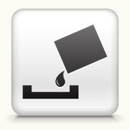 Square Button with Paint Bucket and Roller