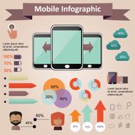 Mobile phone infographic concept design