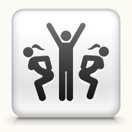 Square Button with Womanizer interface icon