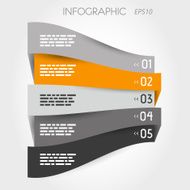grey and orange perspective infographic with options