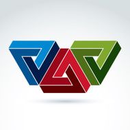Vector abstract triangles collection