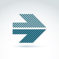 Geometric vector graphic abstract symbol with arrow N3