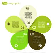 Modern vector info graphic for eco project N4