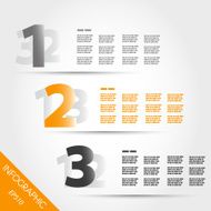 orange three number infographic options