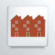 Square Architecture Icon RowHouses