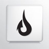 Square Icon With Recycle Oil Symbol