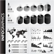 Black and white infographic set N9