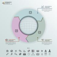 Three Options Round Arrows Infographic Elements