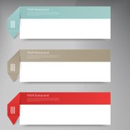 Modern business origami style options banner N22