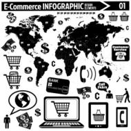 E-commerce infographics design elements