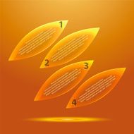 Glass Leaves Infographic Elements