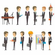Businessman and office workers