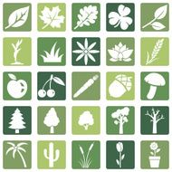 Vector Set of Plants Icons N3