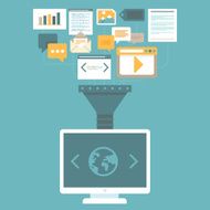 Vector digital marketing concept in flat style