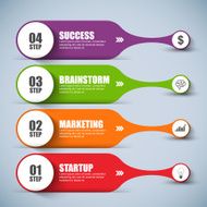 Abstract 3D digital business marketing Infographic N10