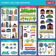 Modern city map elements for generating your own infographics N8