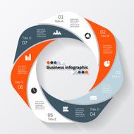 Modern vector info graphic for business project N196
