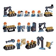 Logistics and Warehouse Icons Vector Illustration Set