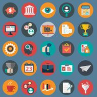 financial service items web and technology development business management symbol