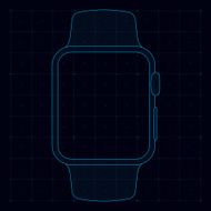 Watch vector template in futuristic ui style N4