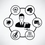 Admin info graphic design clean vector N3