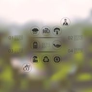 ecology infographic with unfocused background N44
