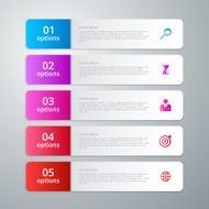 Vector illustration infographic five options N31