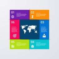 Vector illustration infographics six options N13