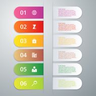 Vector illustration infographics six options N14