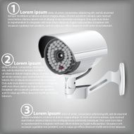 Infographic Diagram of CCTV Security Camera