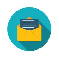 Flat Design Concept Email Send Icon Vector Illustration With Lon N2