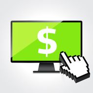 High-quality computer display monitor screen with the Dollar si