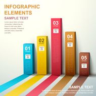 3d abstract bar chart infographics N2