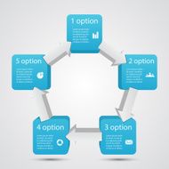 Modern vector info graphic for business project N198