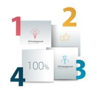 Four steps scheme chart diagram module N2