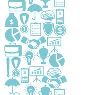 Business and finance seamless pattern from flat icons N2