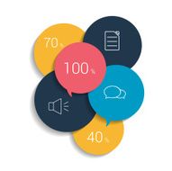 Round Schedule tab banner Minimalistic vector design infographic