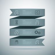 Infographic design template and marketing icons on the grey background N4