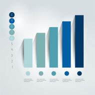 Flat chart graph Simply editable Info graphics element N2