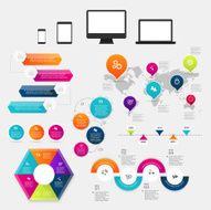 Vector colorful info graphics for your business presentations N233