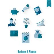 business and finance icon set N357