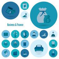 business and finance icon set N358