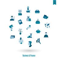 business and finance icon set N360
