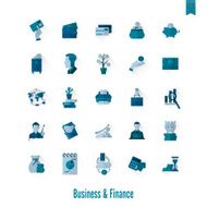 business and finance icon set N361