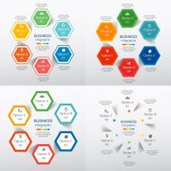 Collection of infographic templates for business N30