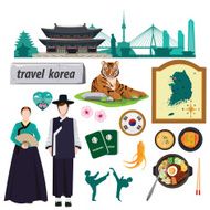 illustration travel Korea