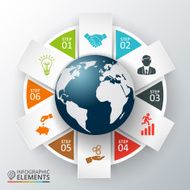Vector earth for infographic