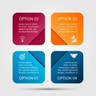 Vector square elements for infographic