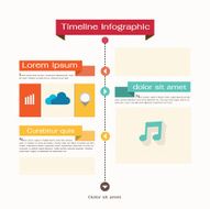 Timeline Web Element Template Vector illustration